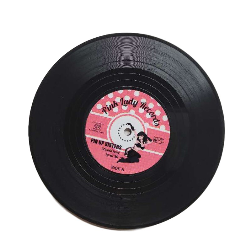 Vinyl Record Style Coaster Set 4pcs/6pcs