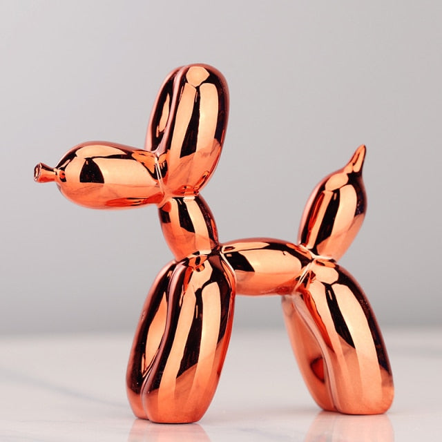 Electroplated Puppy Balloon Sculpture