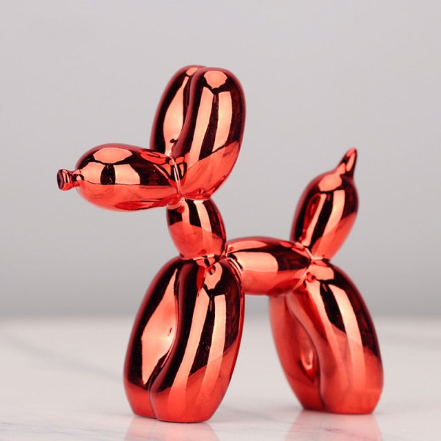 Electroplated Puppy Balloon Sculpture