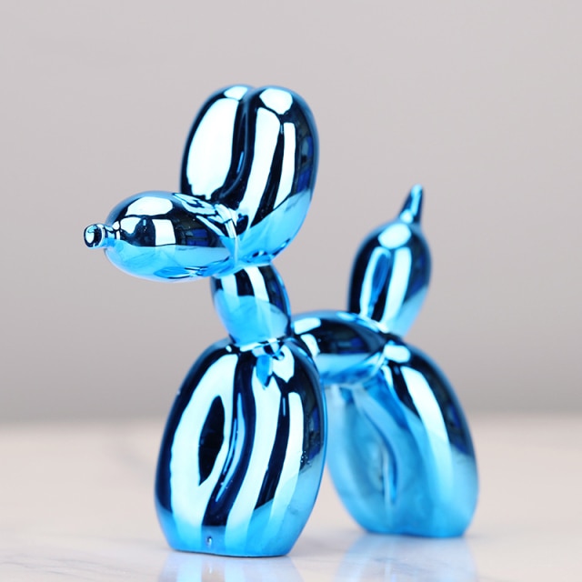 Electroplated Puppy Balloon Sculpture