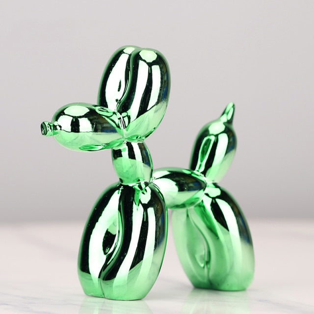 Electroplated Puppy Balloon Sculpture