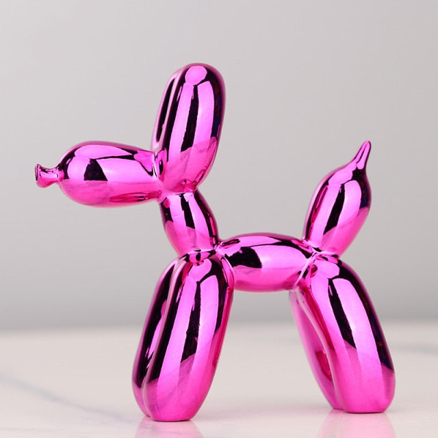 Electroplated Puppy Balloon Sculpture