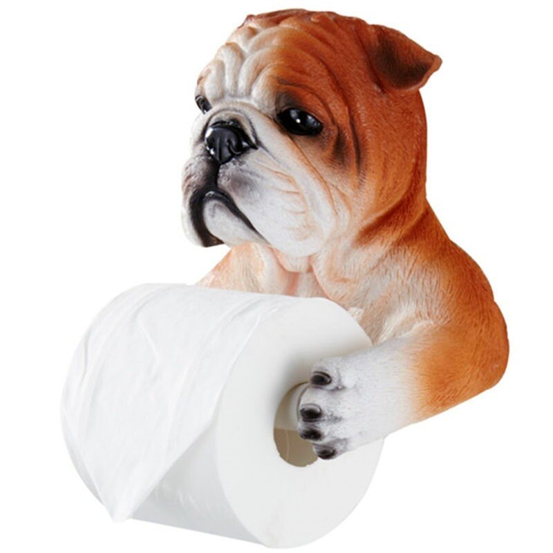 English Bulldog Toilet Roll Holder