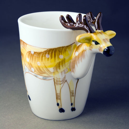 Hand-painted 3D Roe Deer Mug 7oz