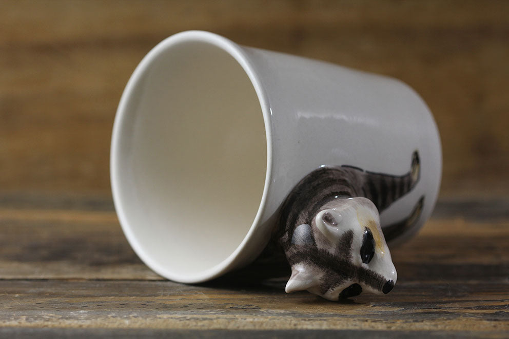 Hand-painted 3D Raccoon Mug 7oz