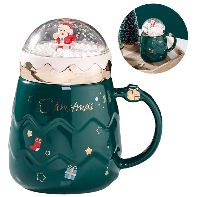 🎅 Christmas Snow Globe Mug Gift Set 17.6oz