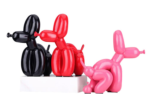 Defecating Dog Balloon Style Sculpture