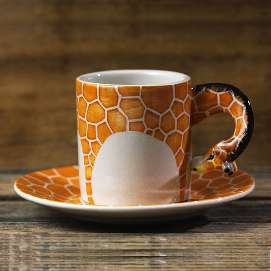 Hand-painted 3D Giraffe Cup 3.5oz