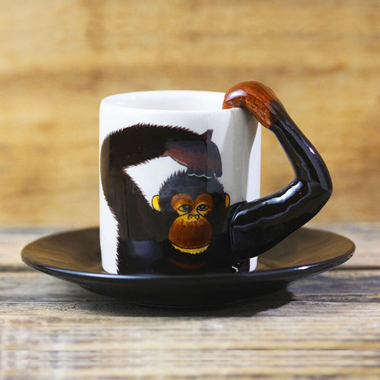 Hand-painted 3D Chimpanzee Cup 3.5oz