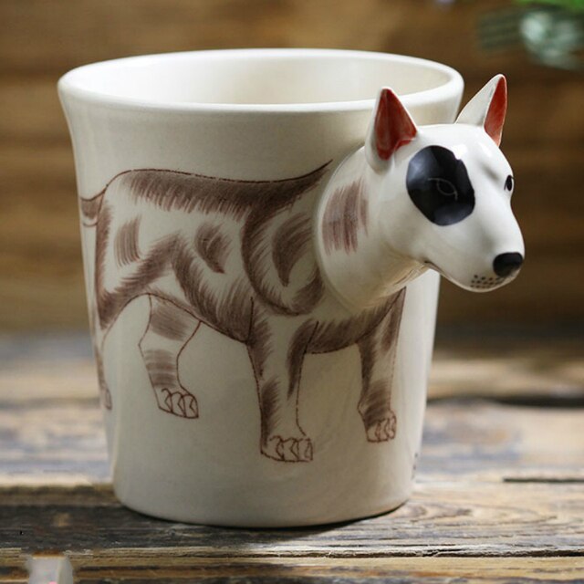 Hand-painted 3D Bull Terrier Mug 6.8oz