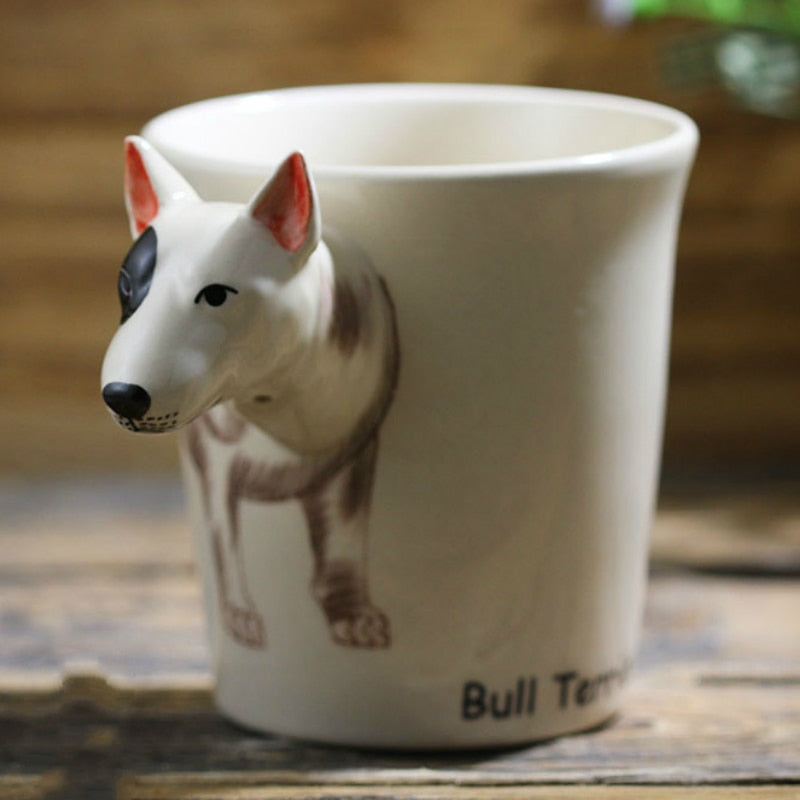 Hand-painted 3D Bull Terrier Mug 6.8oz