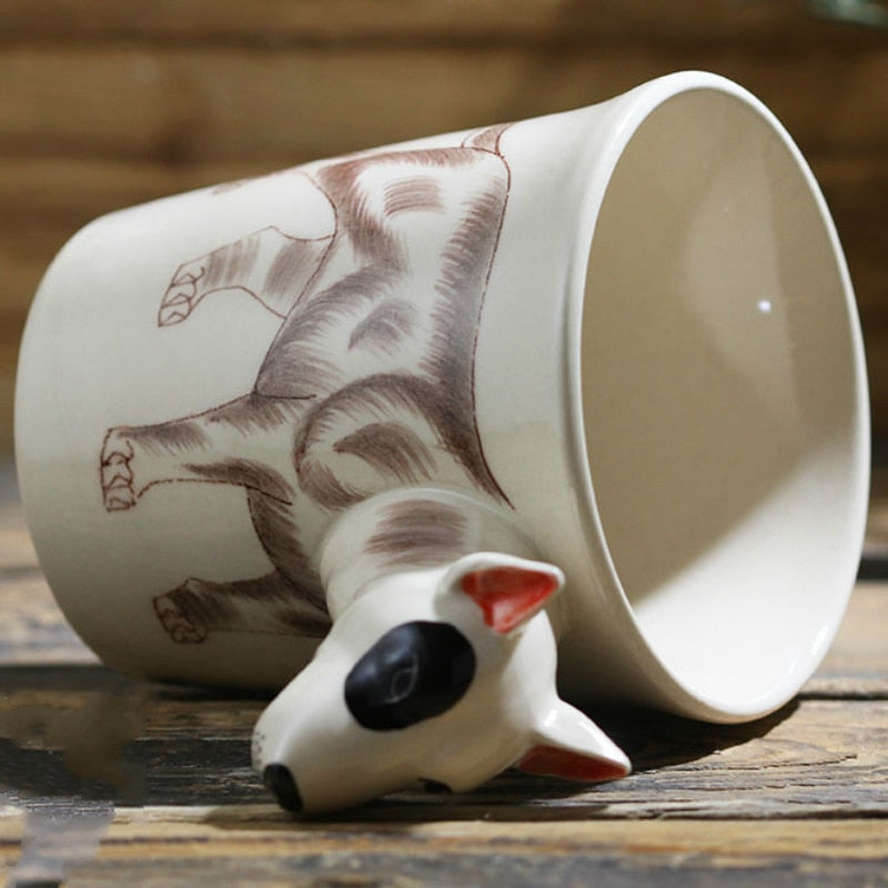 Hand-painted 3D Bull Terrier Mug 6.8oz