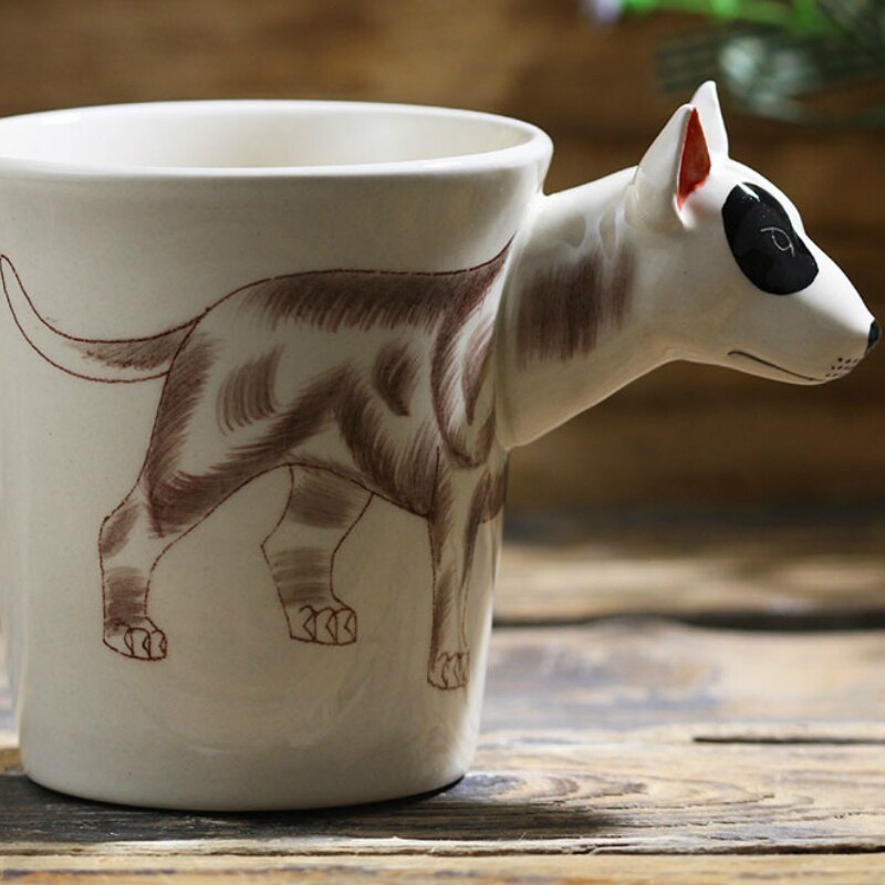 Hand-painted 3D Bull Terrier Mug 6.8oz