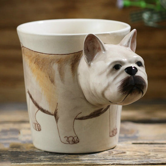 Hand-painted 3D French Bulldog Mug 2 - 7oz