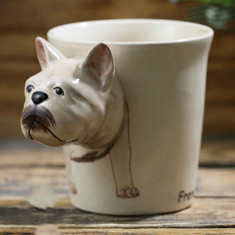 Hand-painted 3D French Bulldog Mug 2 - 7oz