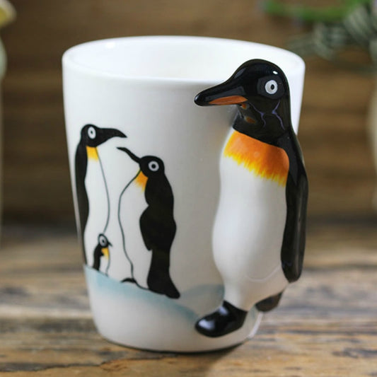Hand-painted 3D Penguin Mug 7oz