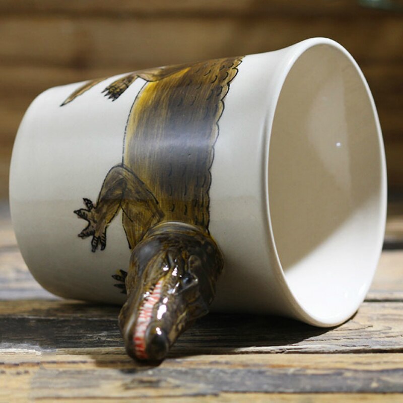 Hand-painted 3D Crocodile Mug 7oz