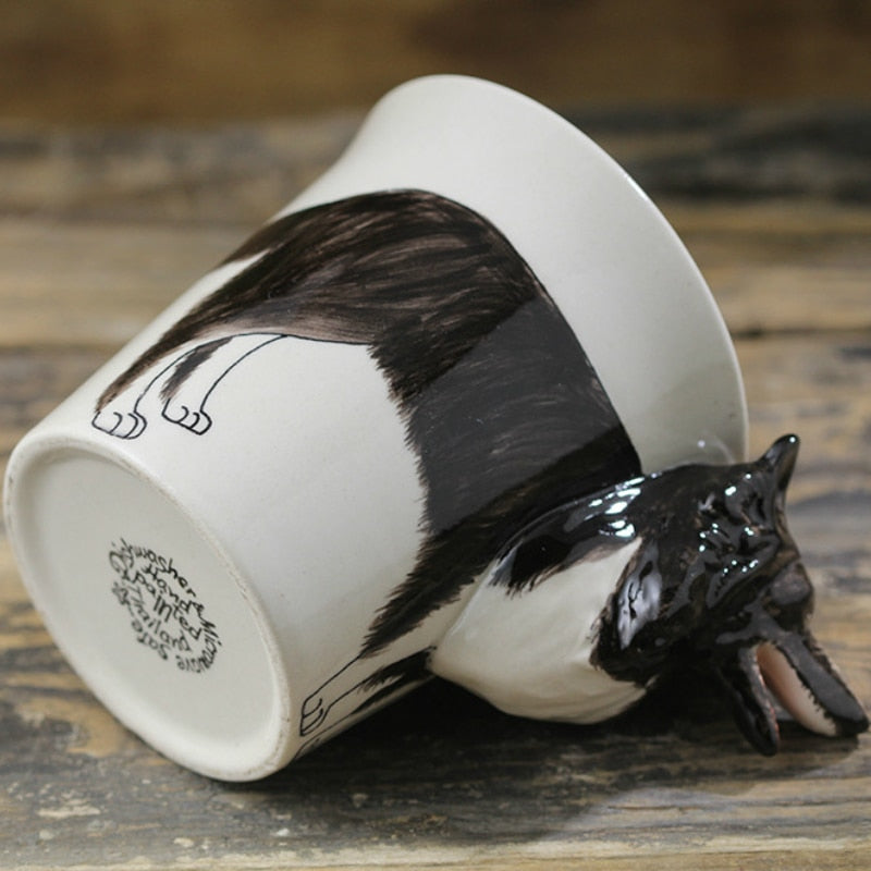 Hand-painted 3D Border Collie Mug 10.6oz