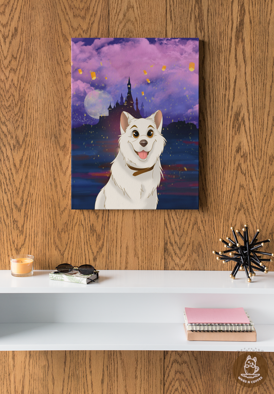 Hand-drawn Disney Style Pet Canvas (10 sizes)